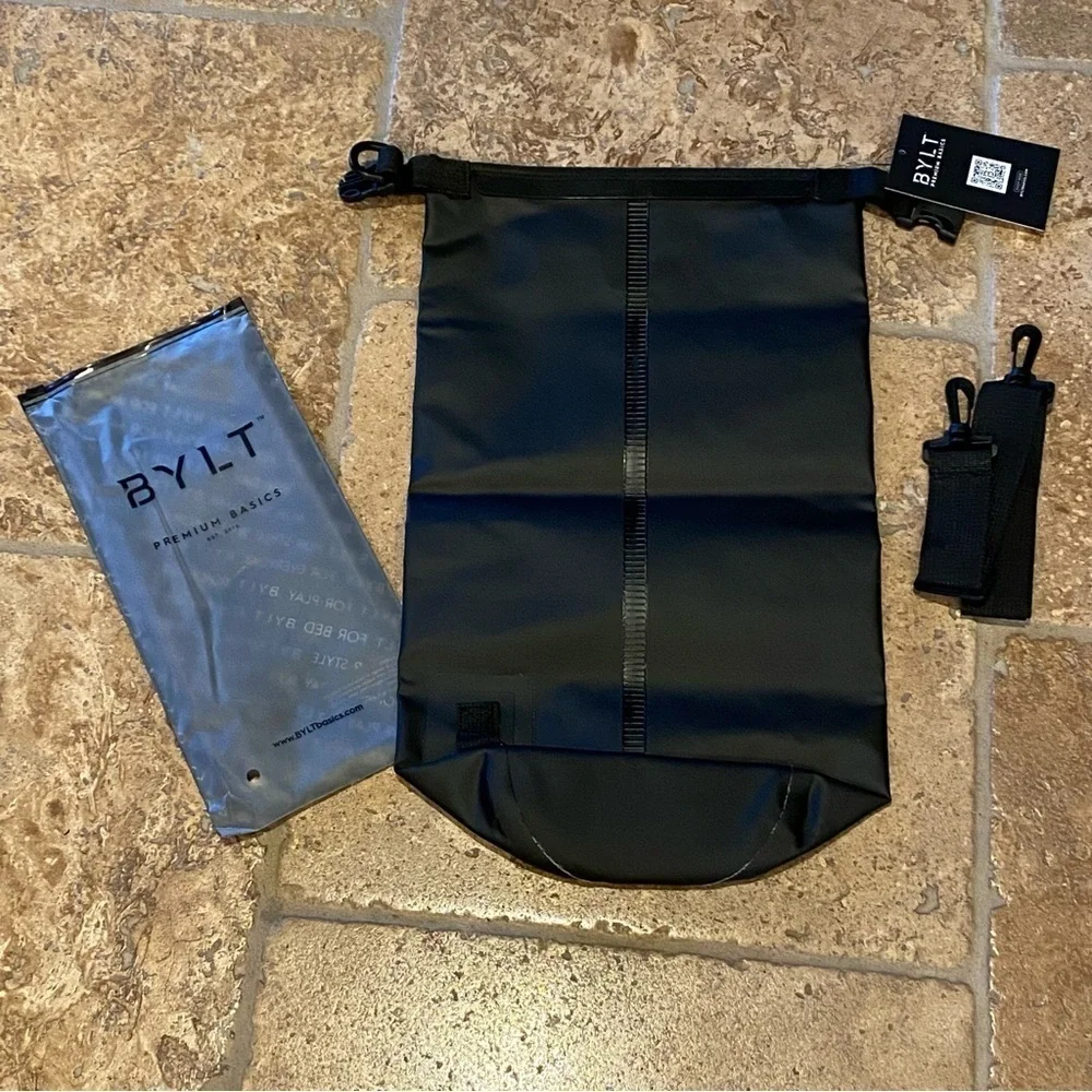 NWT~BYLT Premium Basics Black Waterproof BIOS Dry Bag 11 1/2”x17”